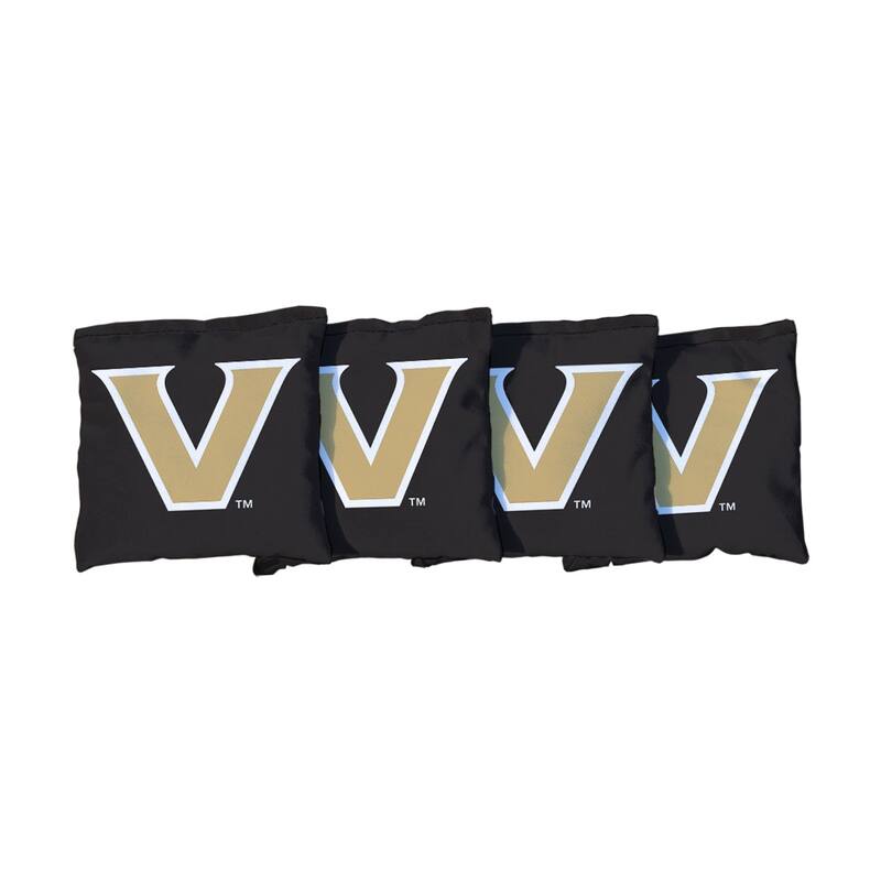 Vanderbilt Commodores Black Cornhole Bags - Corn Filled