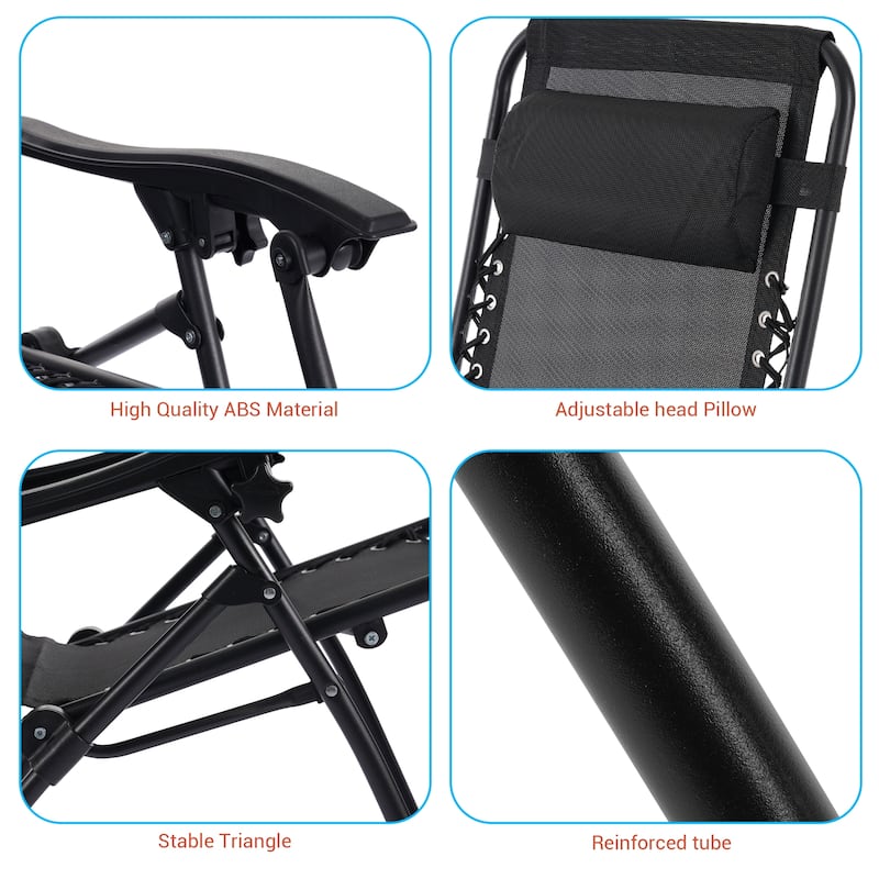 LIVOOSUN Zero Gravity Patio Chairs (Set of 2)