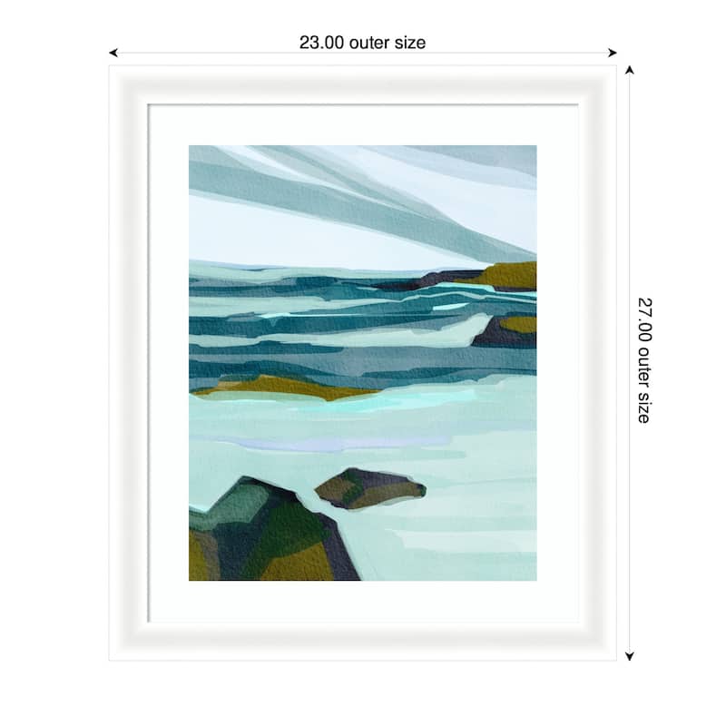 Kate and Laurel Framed Art Ocean Breeze by Nikita Jariwala