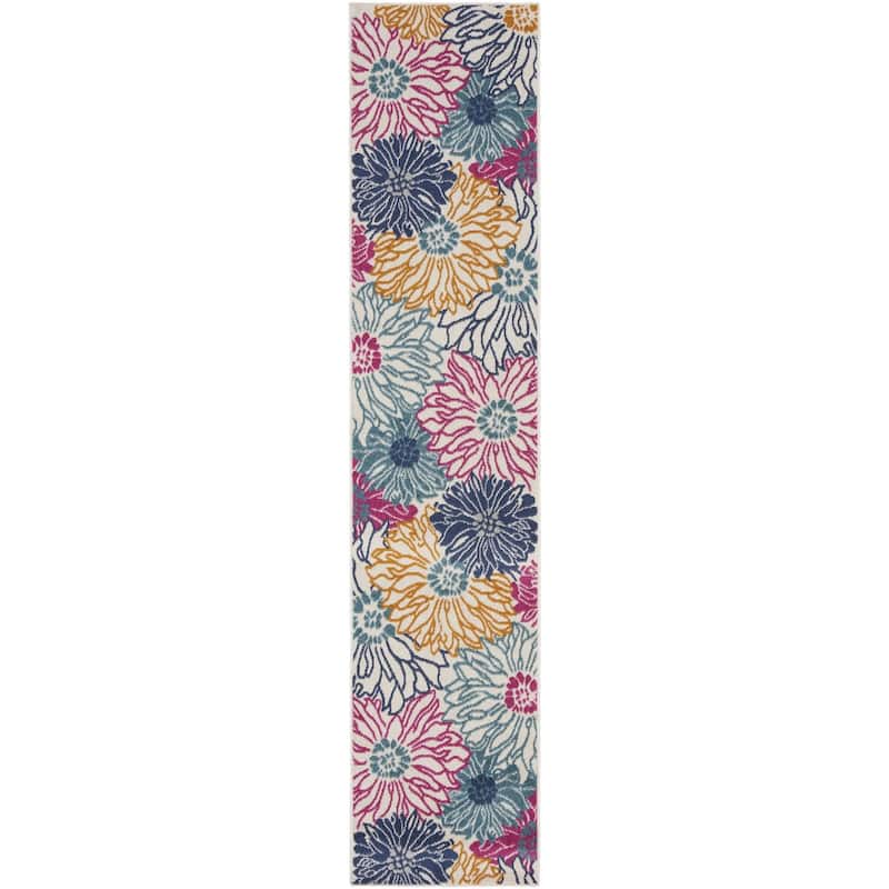 HomeRootsFloral Contemporary Runner Area Rug - 120' X '26' X '0.5