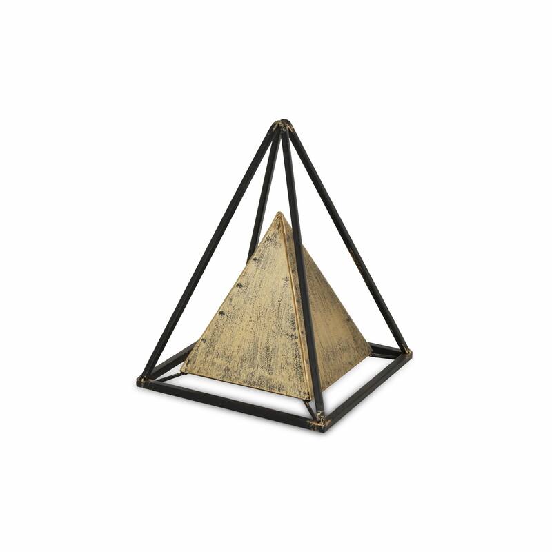 HomeRoots 11" Bronze Metal Hand Painted Modern Abstract Tabletop Sculpture - 8' X '10.5' X '8