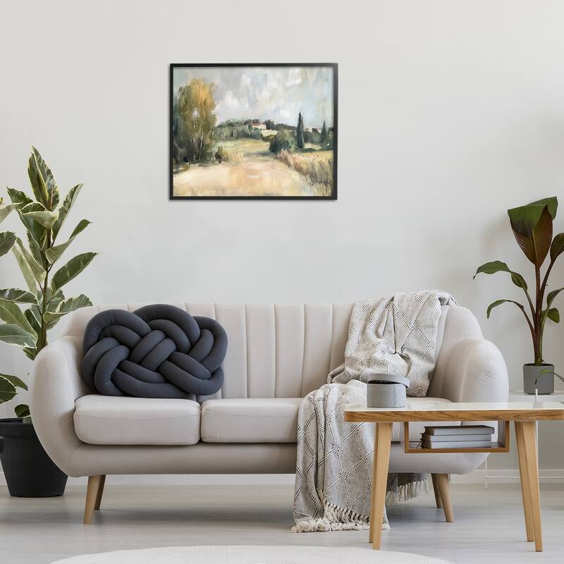 Stupell Hill Top House Landscape Framed Giclee Art Design By Petal Prints Design