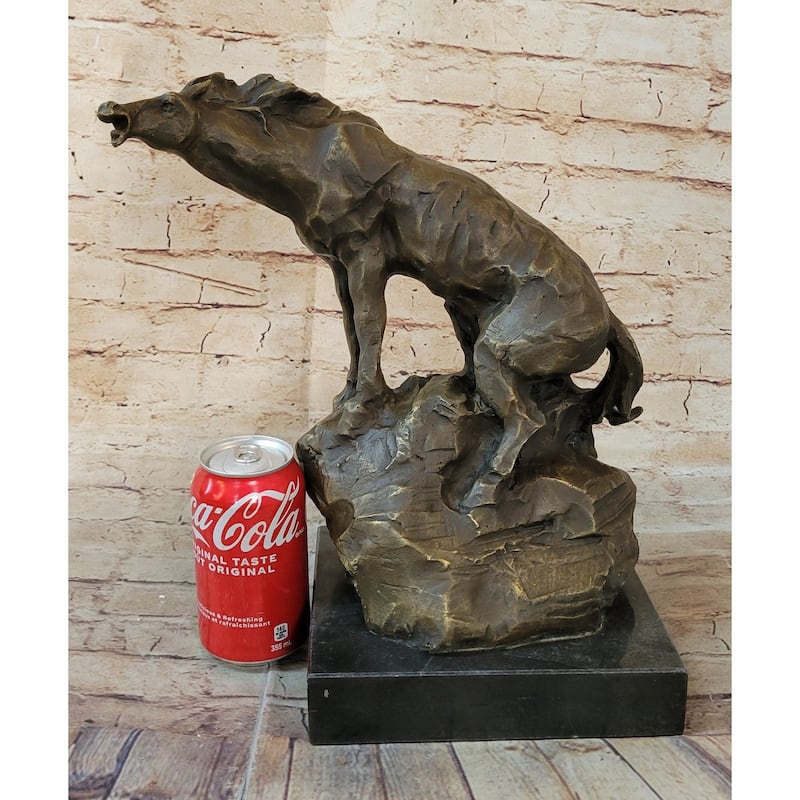 Abstract Crude Impressionist Imitative Horse Bronze Sculpture Statue Original Art Signed