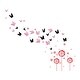 preview thumbnail 9 of 15, Walplus Red Pink Dandelion Flower Wall Sticker Nursery Decor Decal 1 pack + Black Butterfly + Pink Butterfly - Red