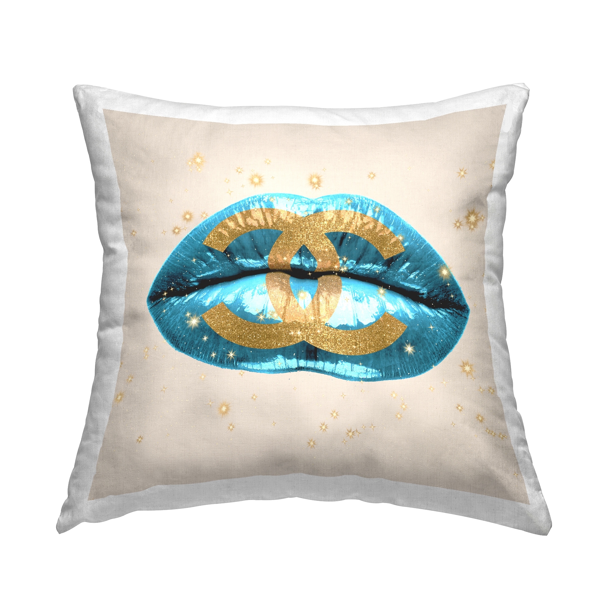 Stupell Industries Blue Fashion Lipstick Brand Lips Printed Throw Pillow  Design by Madeline Blake - Bed Bath & Beyond - 37667958