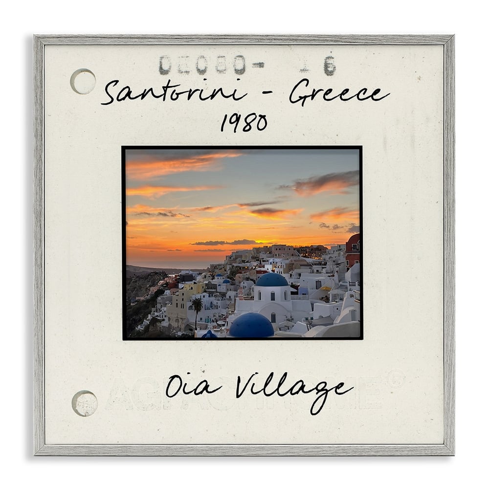 Stupell Greece Travel City View Framed Giclee Art Design By Val Rhodes