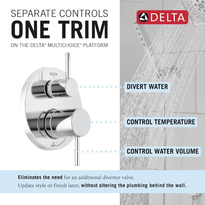 Delta T342702 Modern Round Non Shared Function Shower System Package