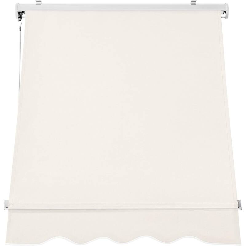MCombo Patio Window Awnings 65''x80'', Fully Assembled Manual Retractable Sunshade Canopy