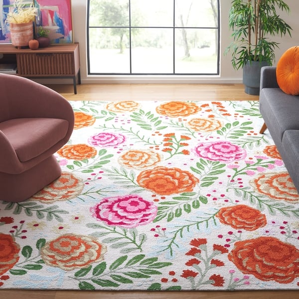 slide 2 of 9, SAFAVIEH Handmade Easy Care Seddigheh French Country Floral Rug