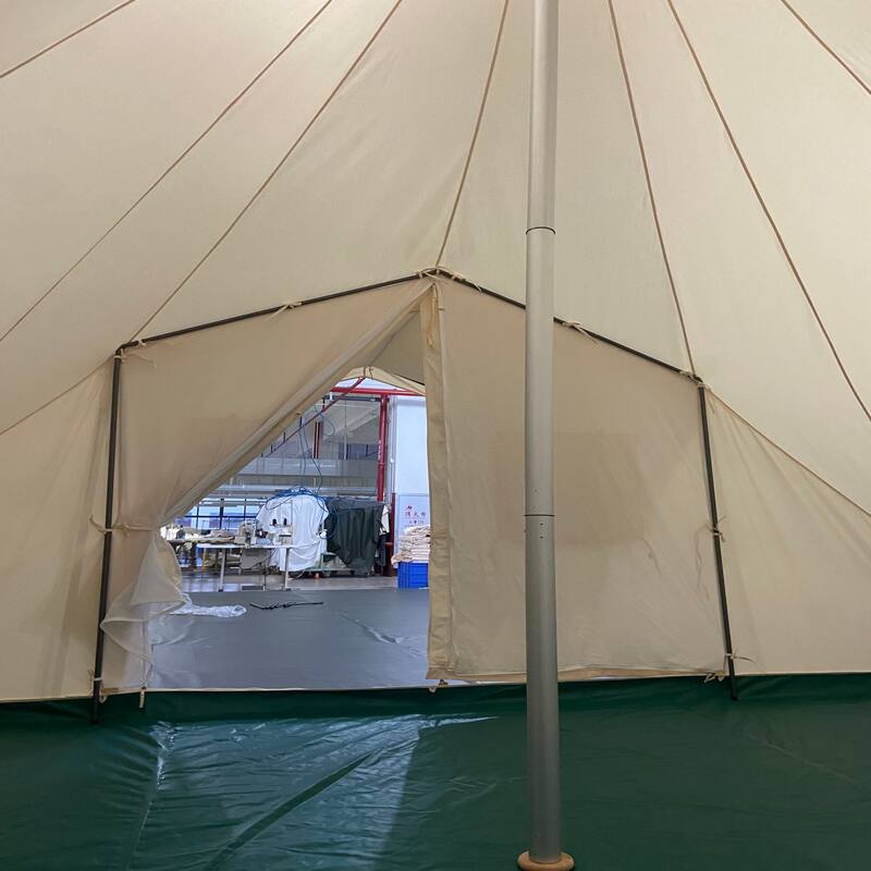 19.68*13.1ft Canvas Tent Bell Tent Glamping, 4 Seasons Yurt Tent for Camping, Heavy Cotton Canvas Tent