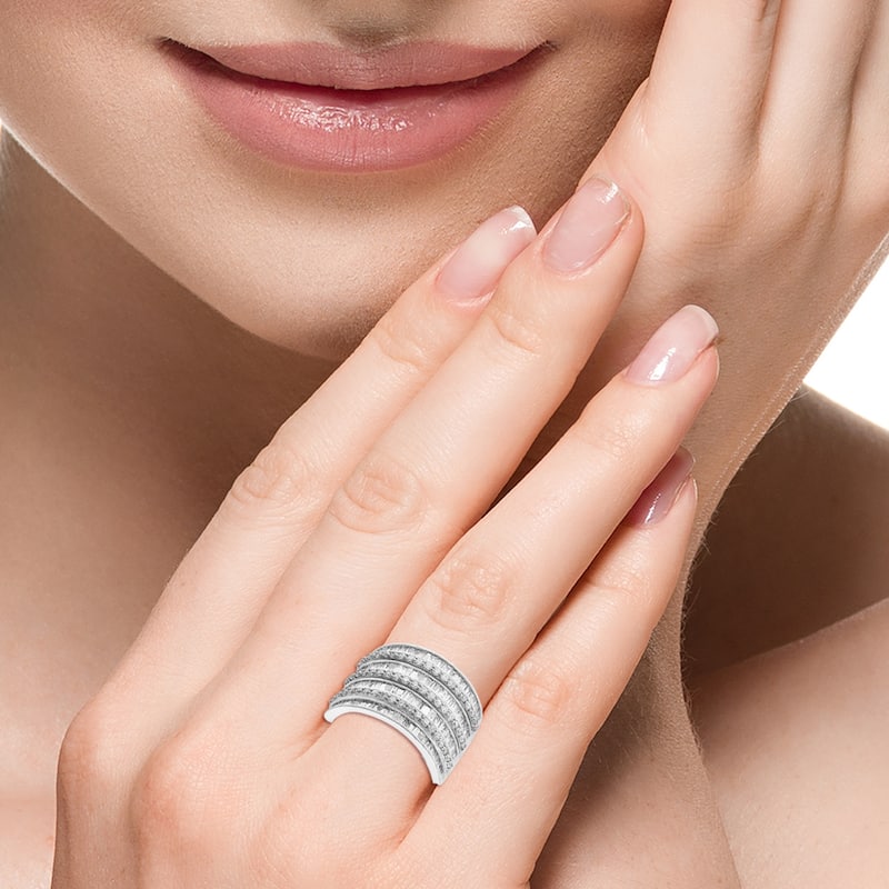 Effy Women's 14K White Gold Diamond Ring
