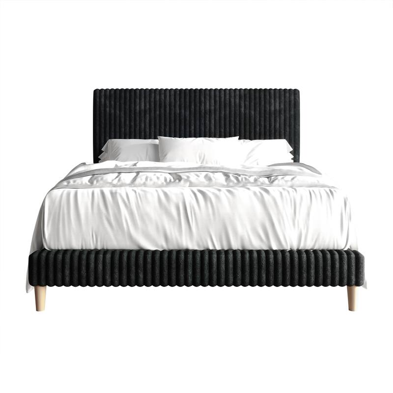 CraftPorch Minimalist Bed - Dark Grey - Full