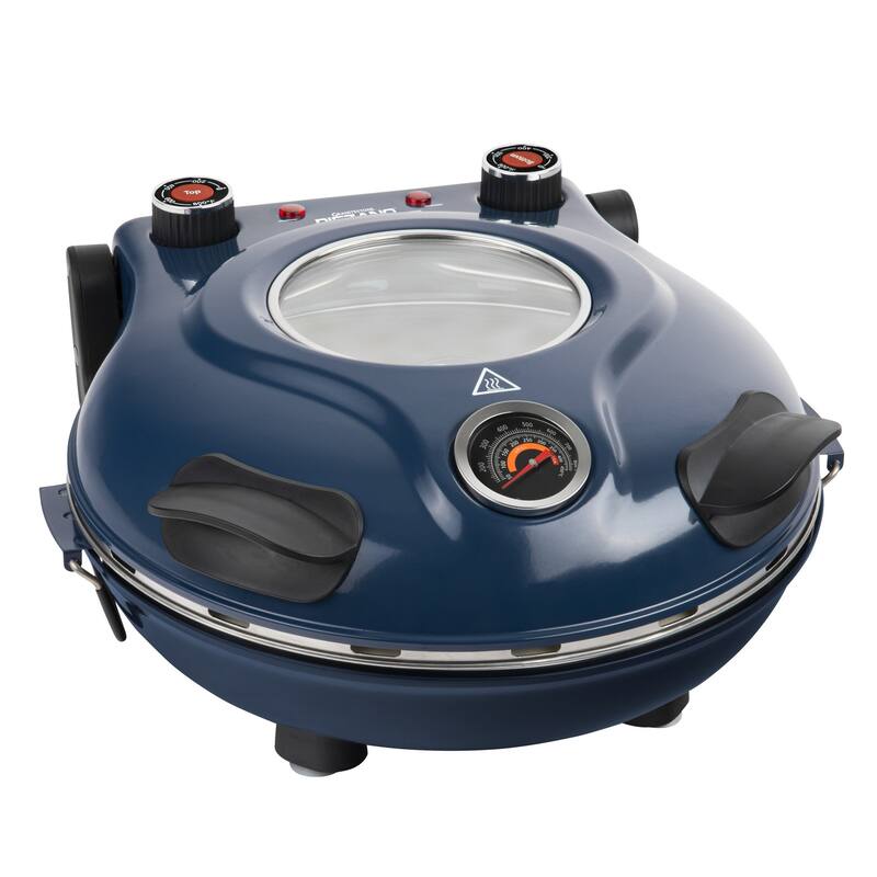 Granitestone Piezano Navy Indoor/Outdoor Electric Pizza Oven w Ceramic Stone