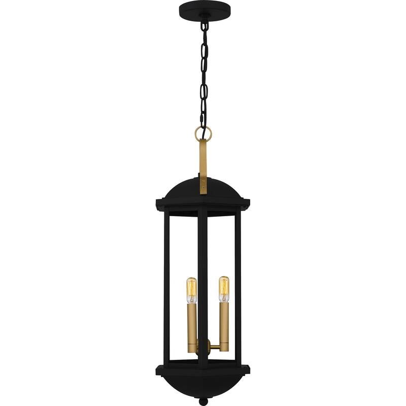 Crestfield 3-Light Matte Black Outdoor Hanging Lantern