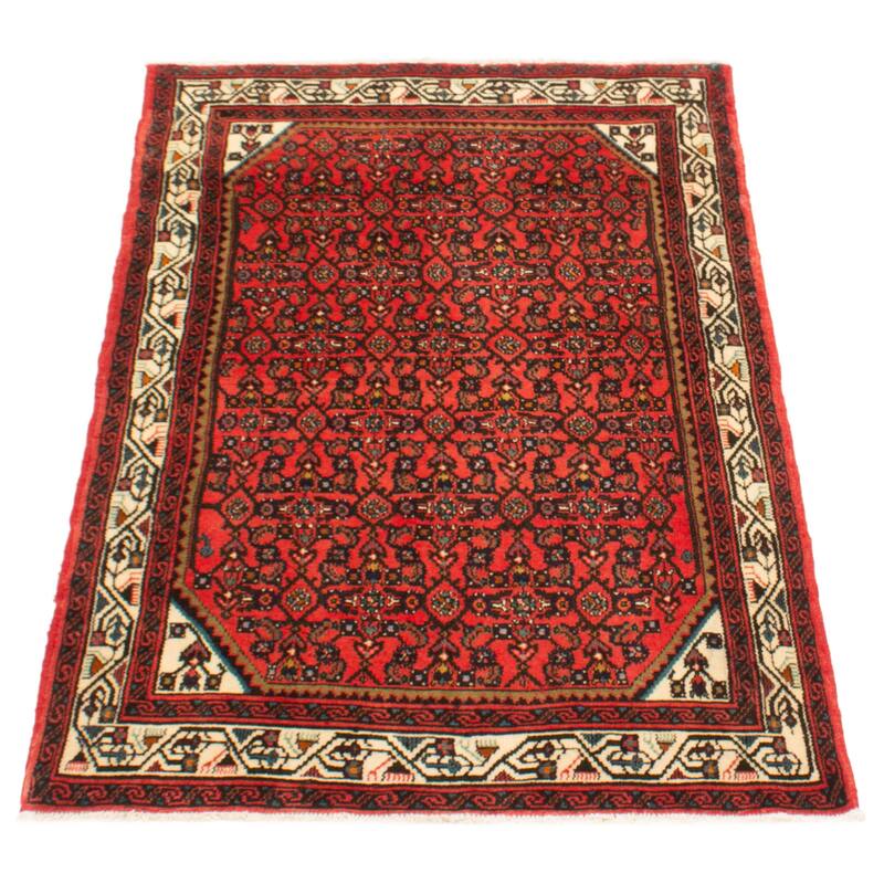 ECARPETGALLERY Hand-knotted Andelz Red Wool Rug - 3'5 x 6'3
