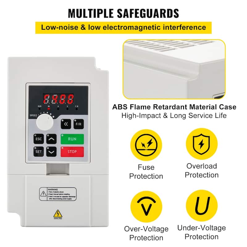 UIMOSO Variable Frequency Drive, AC 220V Input 3KW Variable Frequency CNC Drive Inverter Converter, VFD 4HP 1 or 3 Phase Input