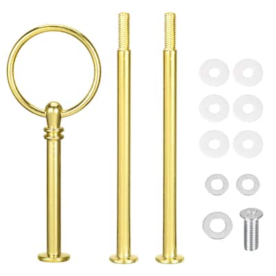 4 Set 3-Tier Cupcake Stand Hardware Fittings for Cake Stand, Gold