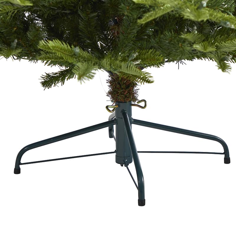 6ft. Layered Spruce Artificial Christmas Tree with 350 Clear LED Lights & 705 Branches - Classic Holiday X-Mas Glow