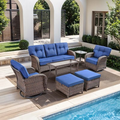 Pocassy Ooutdoor Patio Sofa Chairs Funiture Set
