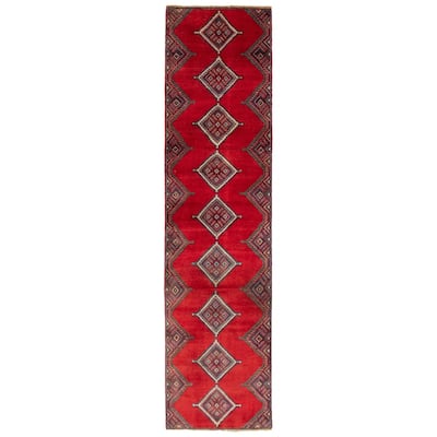 ECARPETGALLERY Hand-knotted Andelz Red Wool Rug - 2'9 x 10'8