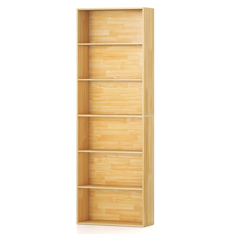 Costway 70" Tall 6-Tier Bookcase with 6 Open Shelves Anti-Toppling - See Details