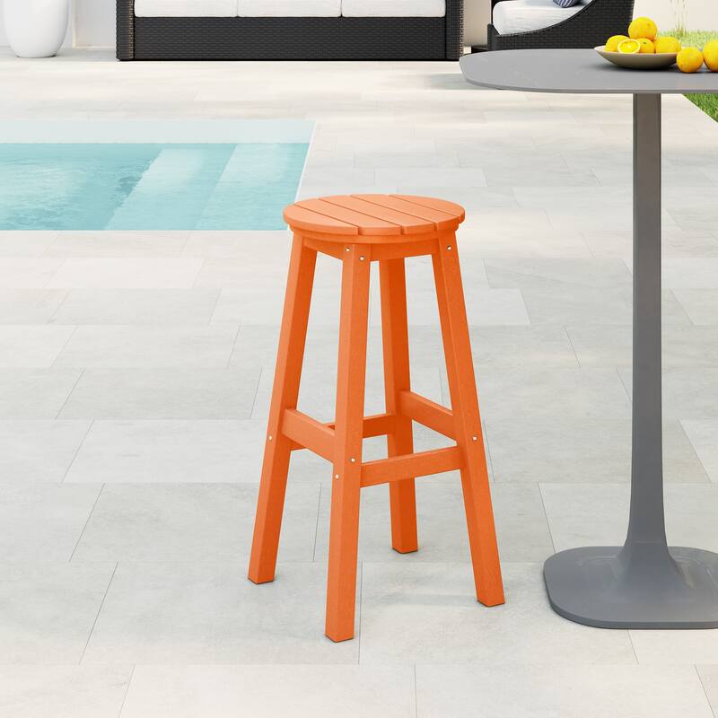 Laguna Hdpe All Weather Outdoor Patio 29" Round Bar Stool