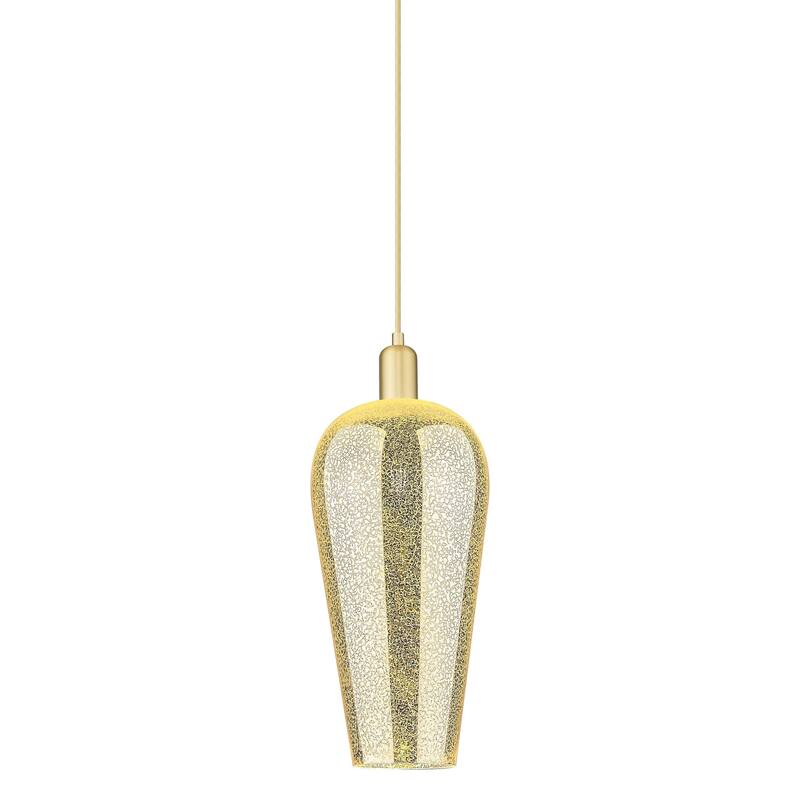Innovations Lighting 716-1P-20-8 Chelsea Pendant Chelsea 8" Wide Mini - Satin Gold / Mercury Deco Swirl