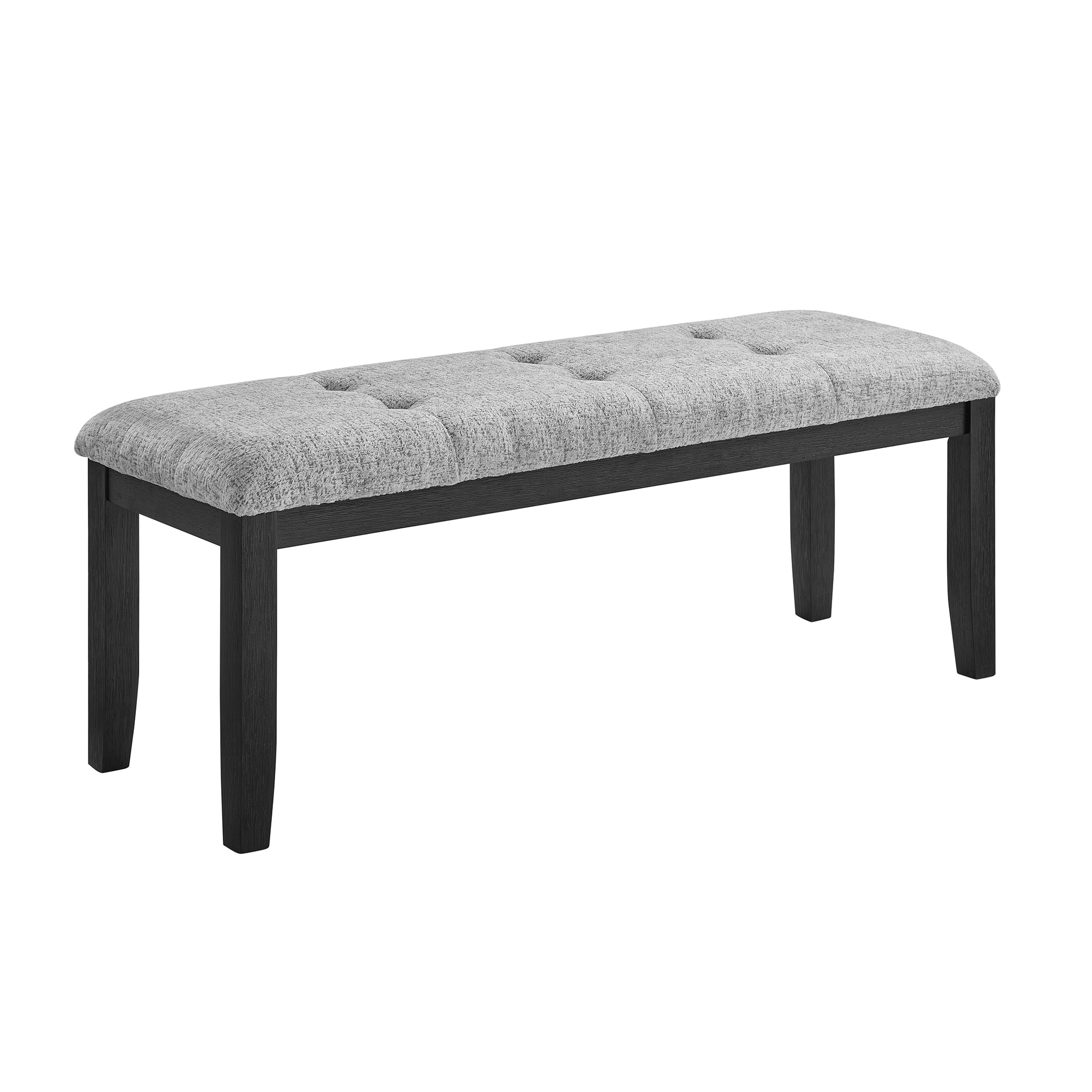 Dining Bench In Light Grey Finish For Modern Spaces