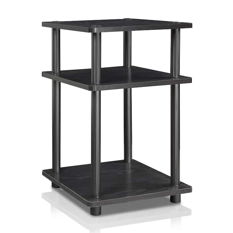 3 Tiers Wood Household Shelving Unit in Blackwood (14.6 in. W x 20.7 in. H x 14.6 in. D)