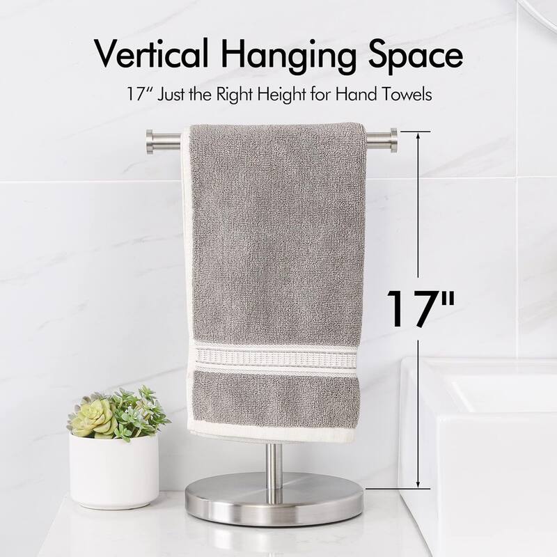 Countertop T-Shape Towel Rack Holer with Heavy Weight Base