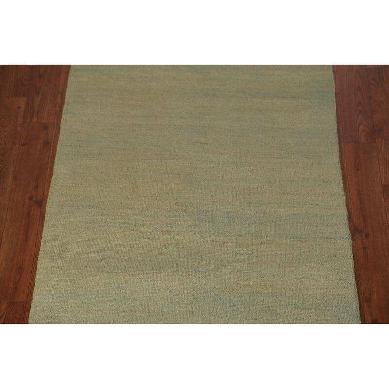 Modern Gabbeh Runner Rug Hand-Knotted Living Room Wool Carpet - 2'6" x 9'6"