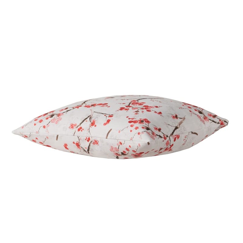 Siscovers Coral Blossom Floral Print Throw Pillow