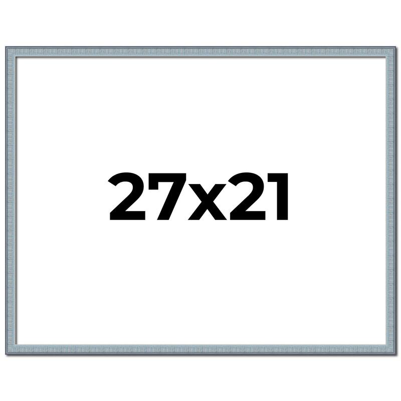 27x21 Frame Rustic Sky Blue Solid Wood Picture Frame | 0.75 Inch