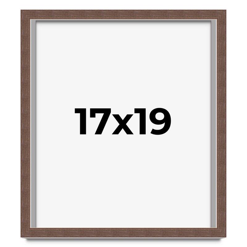 17x19 Shadow Box Frame Brown | 1.125 inches Deep Real Wood Rustic