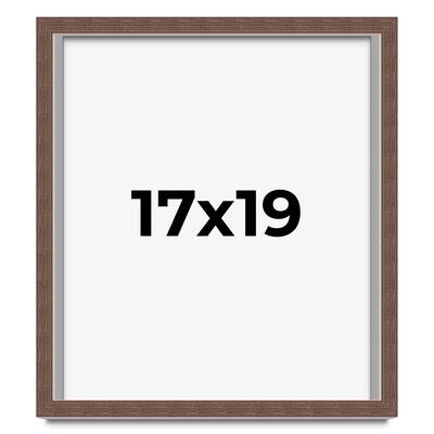 17x19 Shadow Box Frame Brown | 1.125 inches Deep Real Wood Rustic