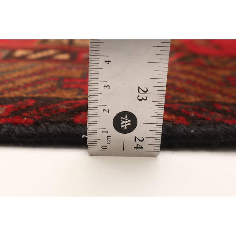 ECARPETGALLERY Hand-knotted Teimani Red Wool Rug - 3'8 x 6'4