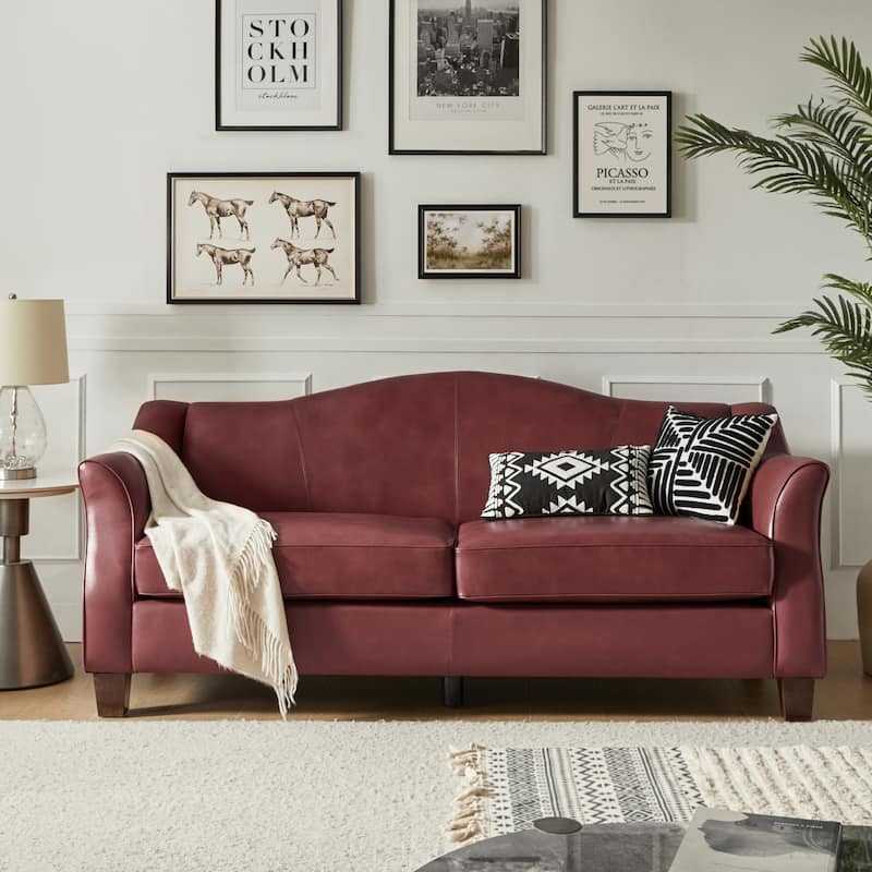 Franco Traditional Genuine Leather Sofa Set of 2 by HULALA HOME