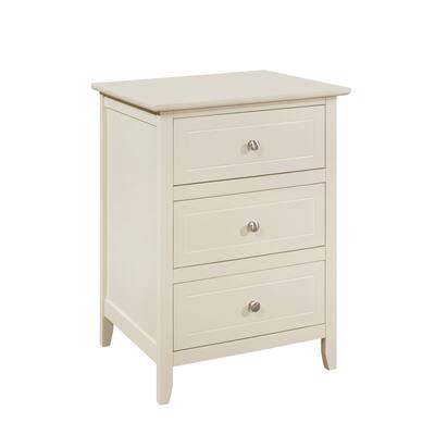 LYKE Home 3 Dwr Beige Nghtstand