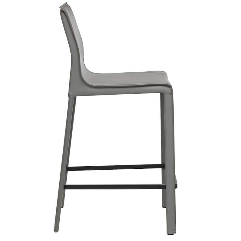 STAN Modern Leather Counter Stool