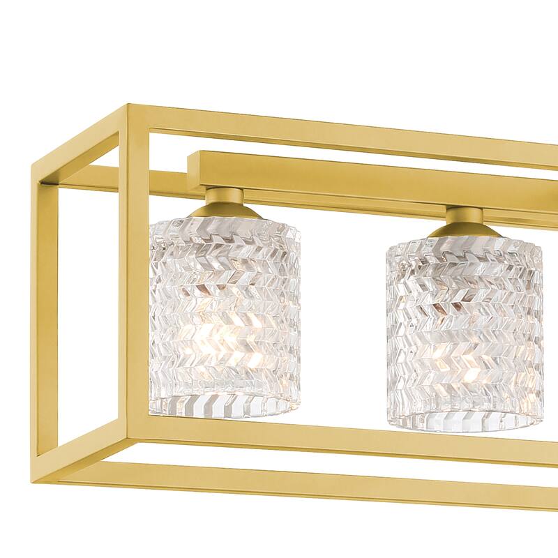37in Mid-century Modern 5-light Crystal Rectangle Chandelier for Dining Room - 37 inches