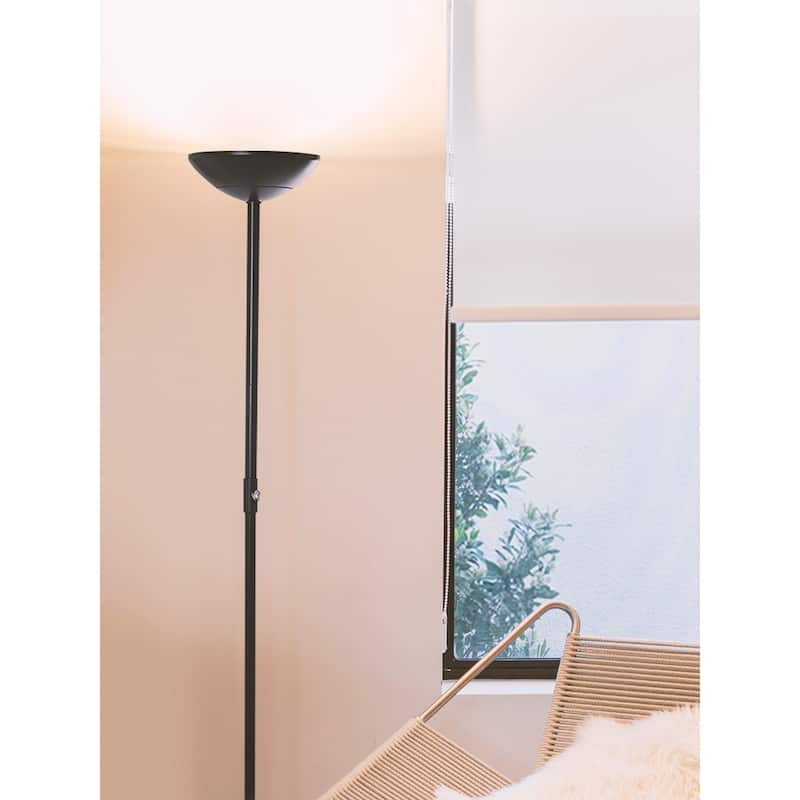 Brightech SkyLite 65 in. Classic Black Industrial LED Super Bright Floor Lamp with Built-In Gradient Dimmer Function