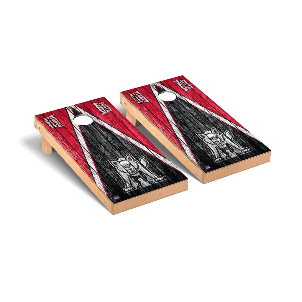South Dakota Coyotes Triangle Cornhole Board Set