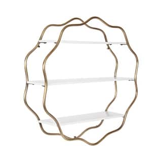 Kate and Laurel Wavella Tiered Wall Shelf - 28x7x28