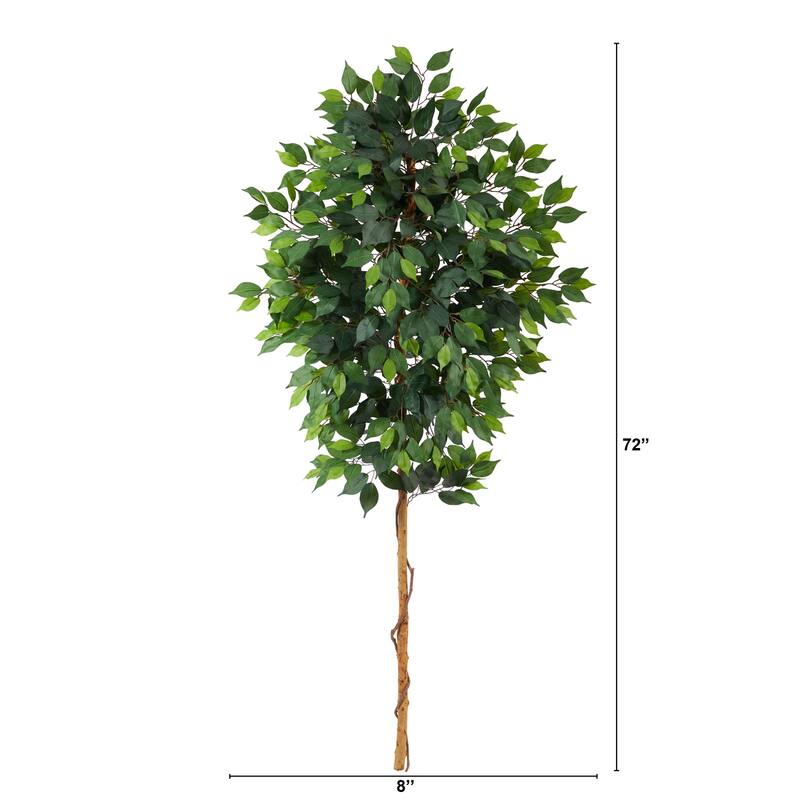 Artificial Tree 6ft Indoor, Old World Charm Decor, Elegant Greenery, Compact Space Tree, Easy Care - Green - 61 Inches and Over