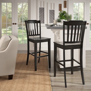 Ronda Slat Back Bar Height Chairs (Set of 2)