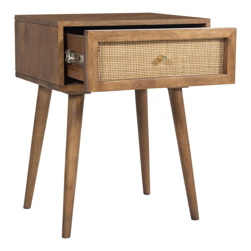 Glenda Solid Wood One-Drawer Nightstand