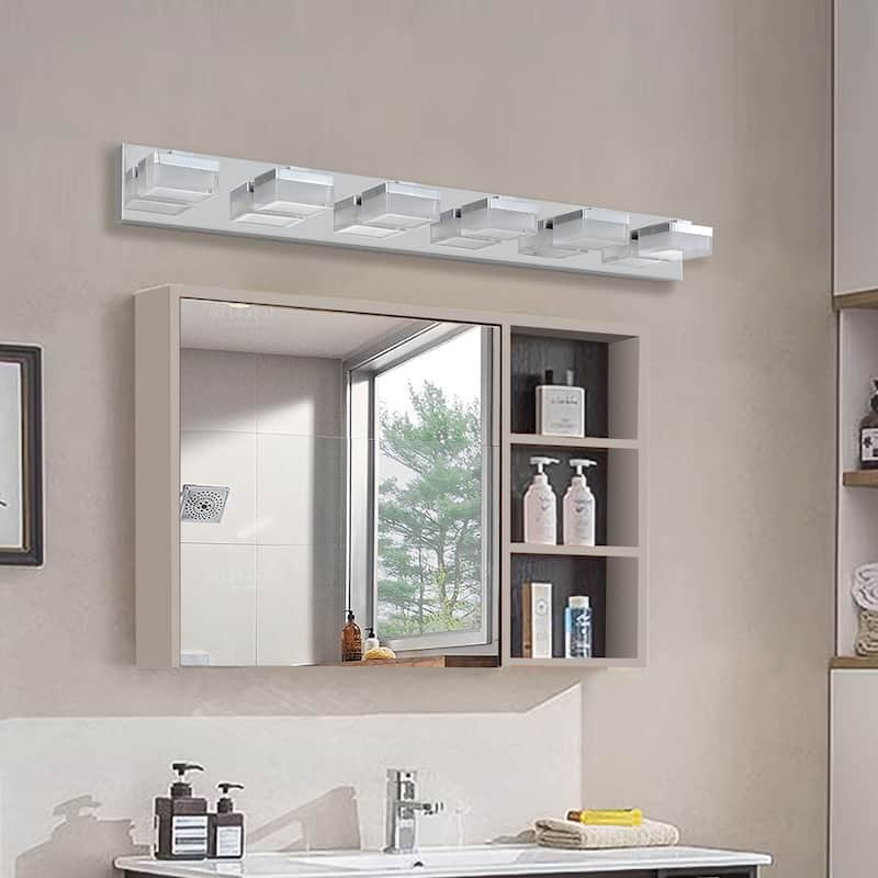 Modern 6-Light LED Vanity Mirror Light Fixture For Bathrooms And Makeup Tables