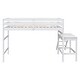 preview thumbnail 7 of 7, White Twin Pine Loft Bed with Platform & Ladder