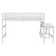preview thumbnail 7 of 7, White Twin Size Pine Wood Loft Bed with Platform and ladder for Kids, Boys and Girls