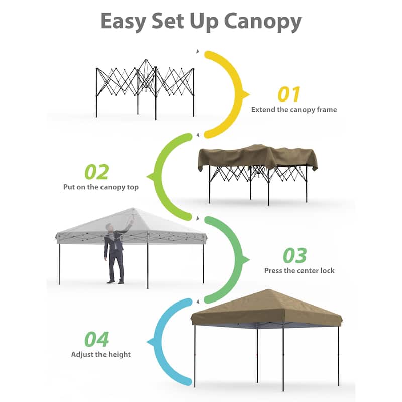 10' x 10'， 10'x 20' Pop Up Canopy